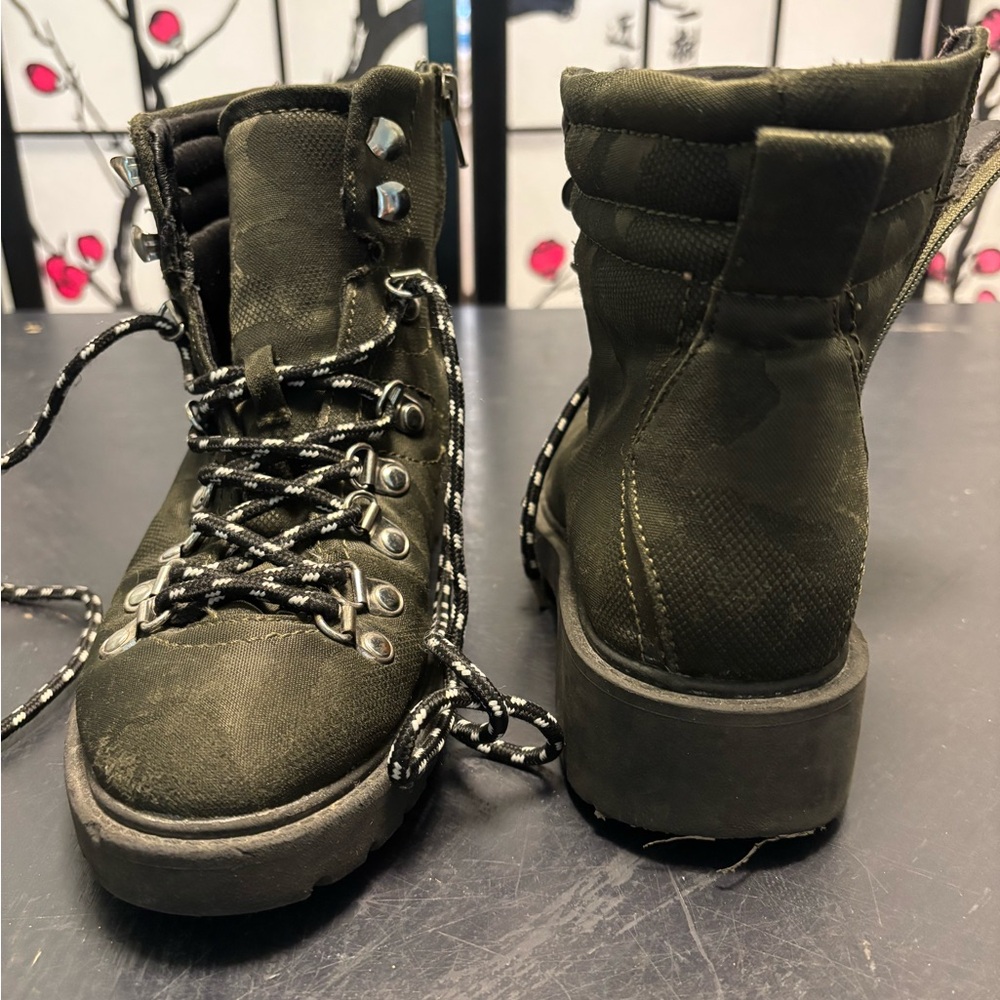 Steve Madden Dark Green Combat Boots